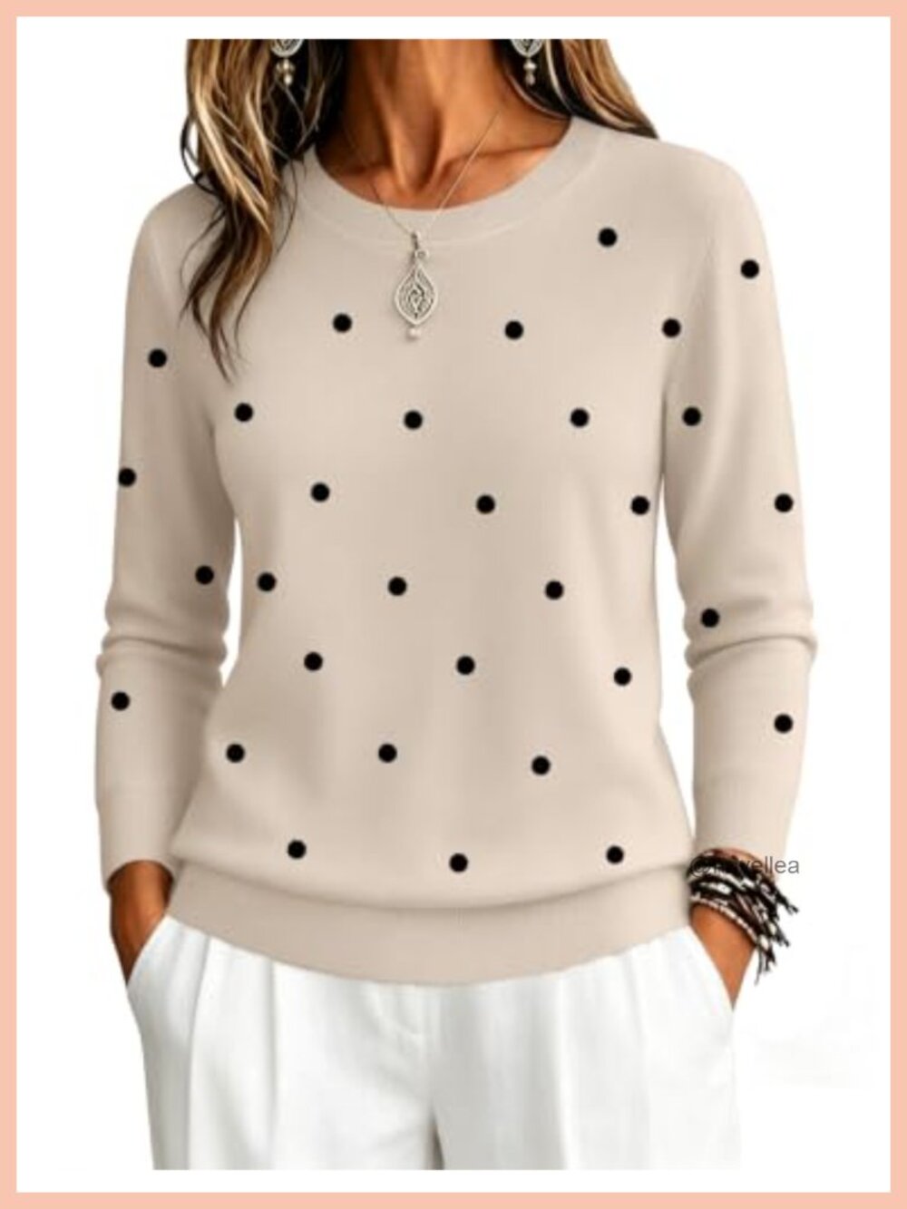 Women's Viscose Long Sleeve Crewneck Pullover Sweater Lightweight Breathable